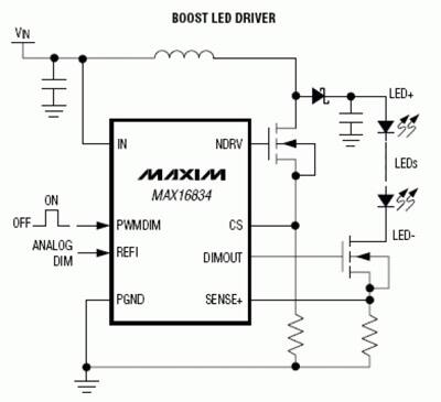 Application circuit for MAX16834